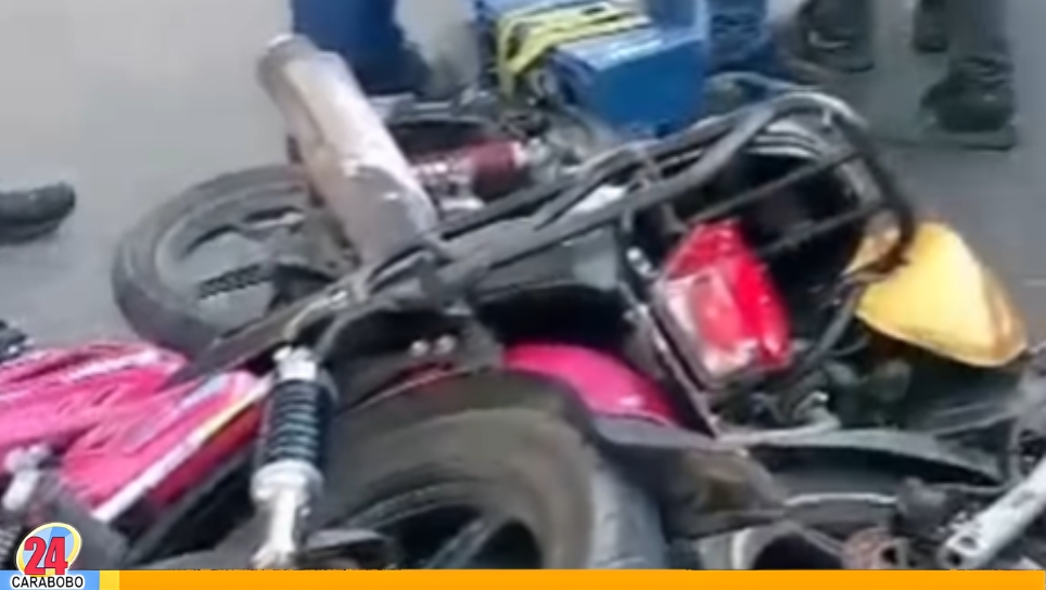 Choque frontal de Motos vía Vigirima