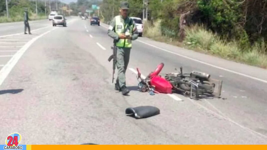 Derrape de moto en Morón