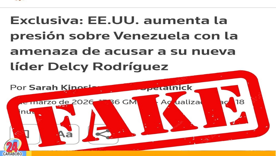 Desmentido Reuters sobre Delcy Rodríguez
