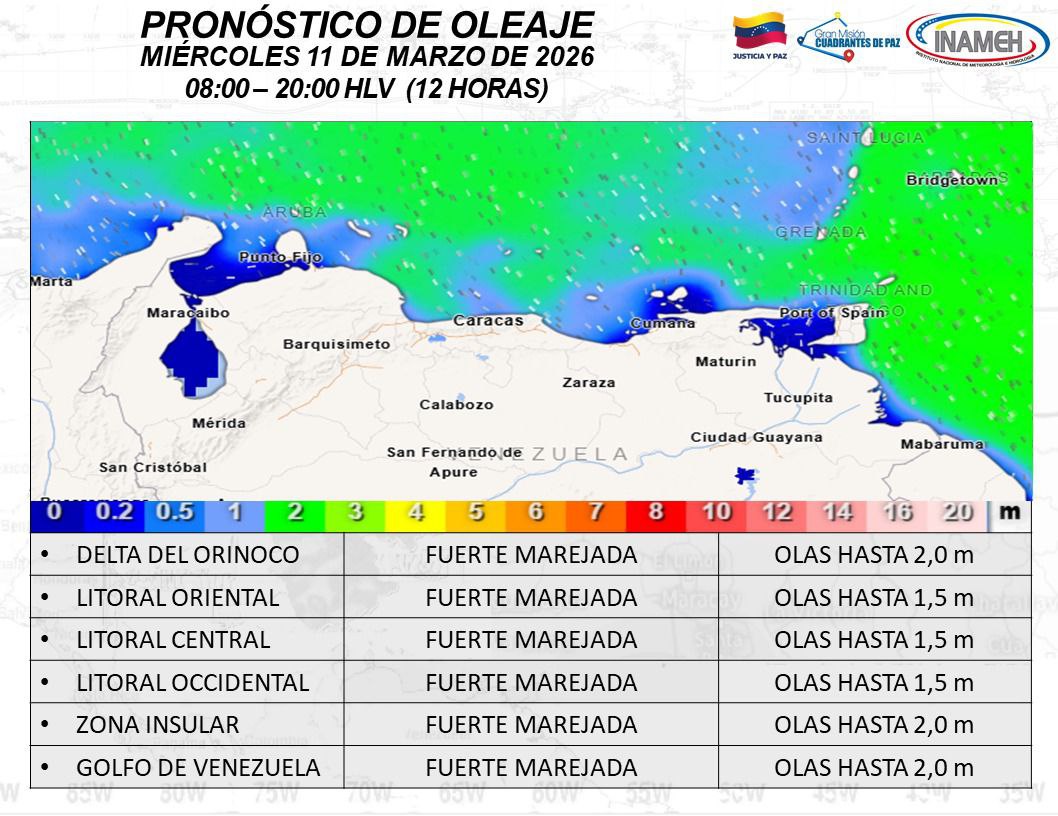 Clima hoy 11 de marzo de 2026