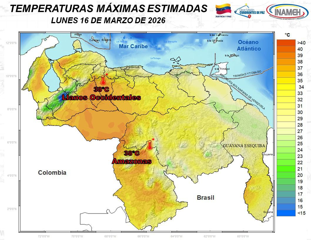 Clima hoy 16 de marzo en Venezuela