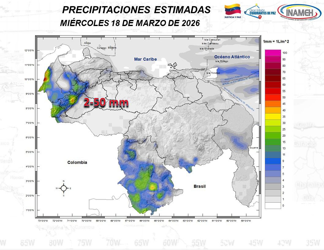 Boletín del tiempo hoy 18 de marzo de 2026