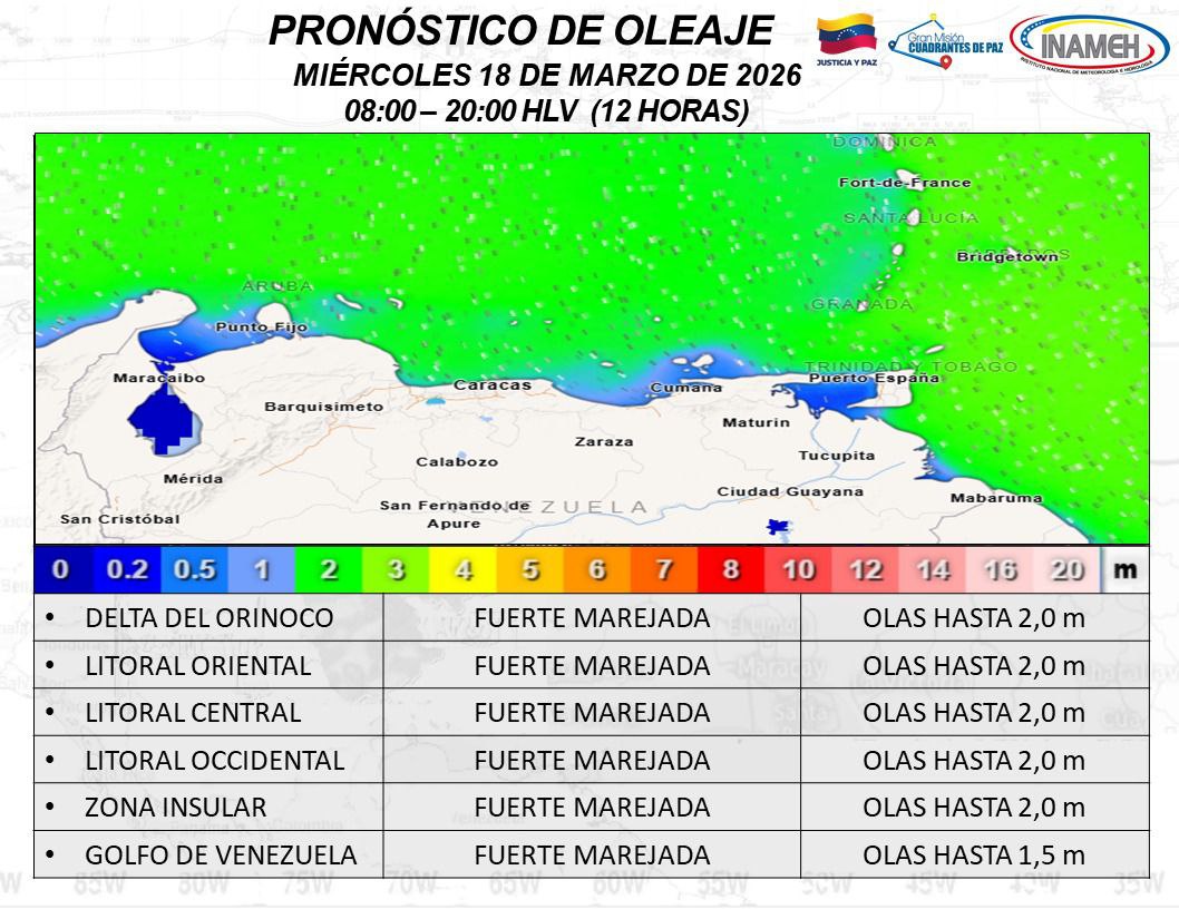 Boletín del tiempo hoy 18 de marzo de 2026