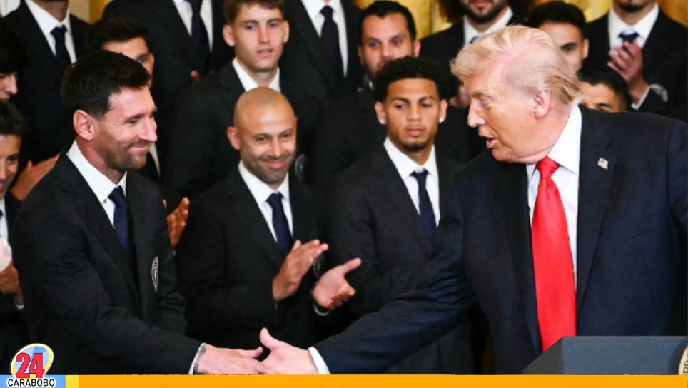 Messi es recibido en la Casa Blanca