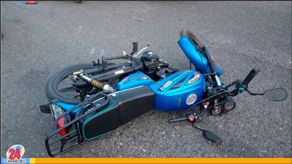 Derrape de moto en la Autopista Sur