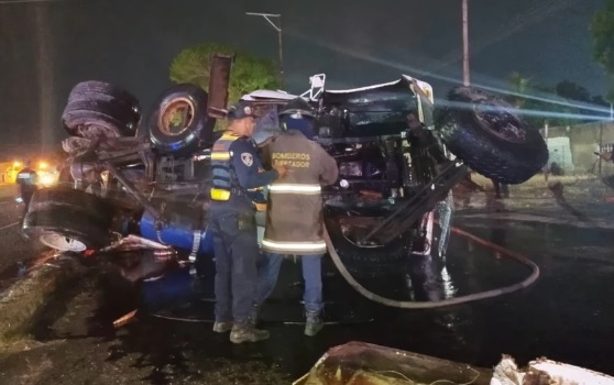 accidente vial en la vía Tocuyito - accidente vial en la vía Tocuyito