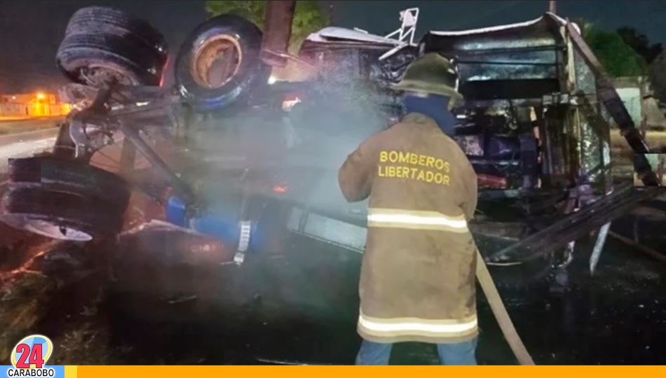 accidente vial en la vía Tocuyito