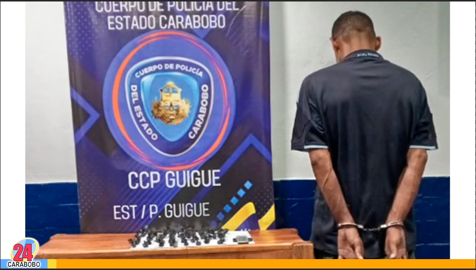 Capturado con envoltorios de presunta droga en Güigüe