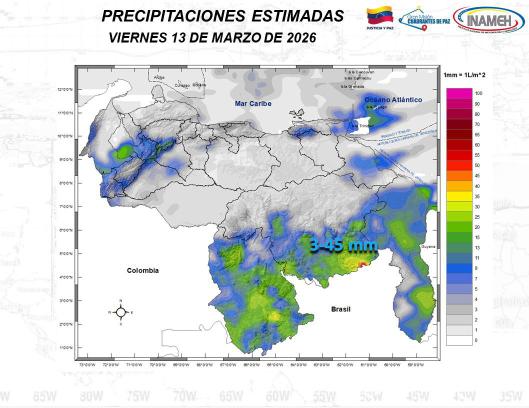 Clima hoy 13 de marzo de 2026