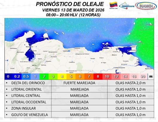 Clima hoy 13 de marzo de 2026