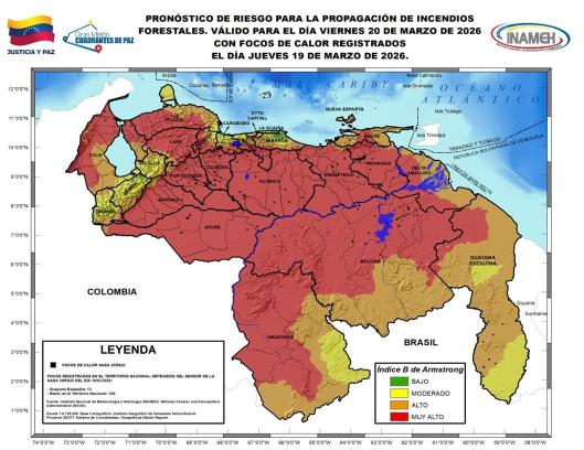 Clima hoy 20 de marzo en Venezuela