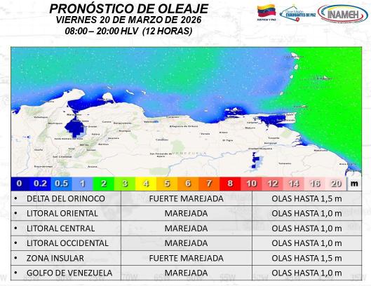 Clima hoy 20 de marzo en Venezuela