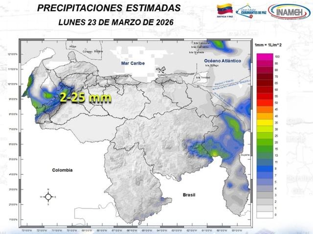 Boletín del tiempo hoy 23 de marzo de 2025