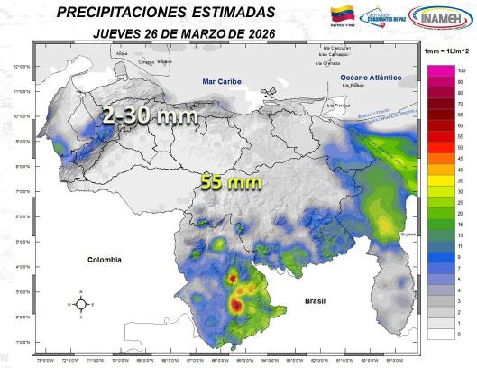 Clima hoy 26 de marzo de 2026