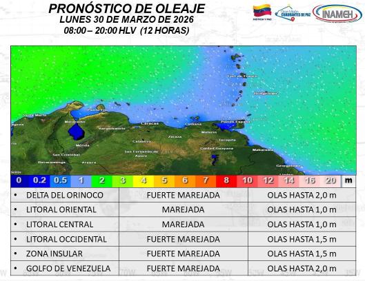 Estado del tiempo hoy 30 de marzo de 2026
