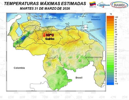 Clima hoy 31 de marzo en Venezuela