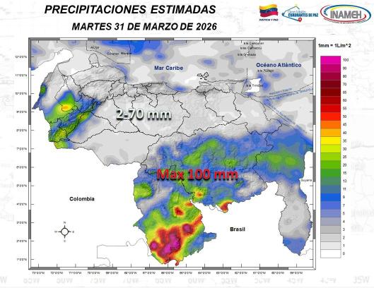 Clima hoy 31 de marzo en Venezuela