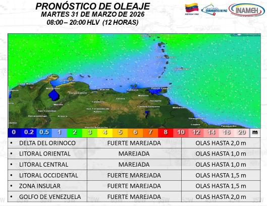 Clima hoy 31 de marzo en Venezuela