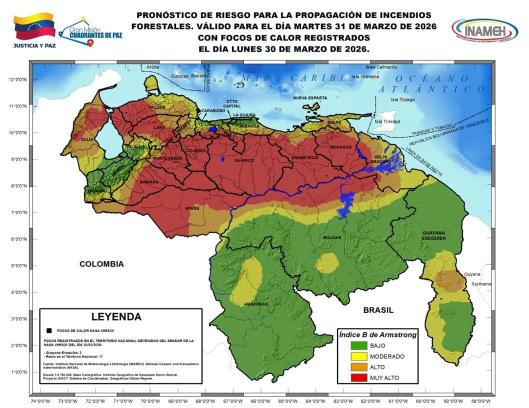 Clima hoy 31 de marzo en Venezuela