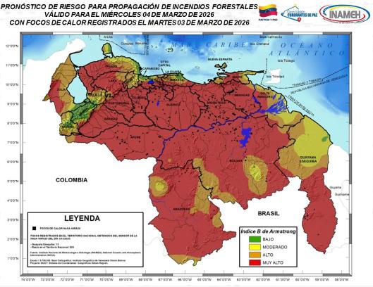 Estado del tiempo hoy 4 de marzo en Venezuela