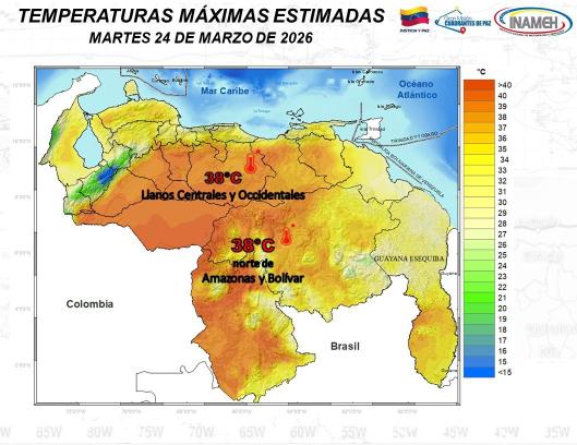 Clima hoy 24 de marzo de 2026