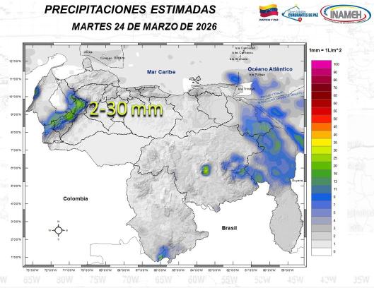 Clima hoy 24 de marzo de 2026