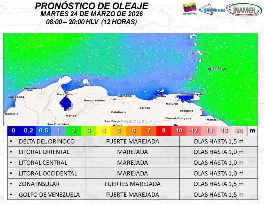 Clima hoy 24 de marzo de 2026