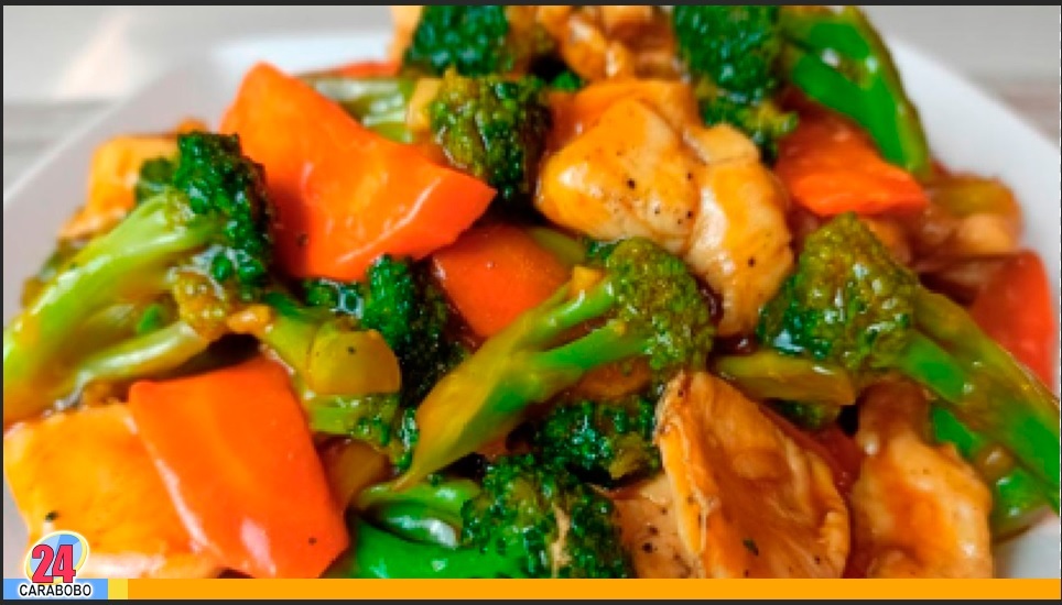 salteado de pollo con verduras