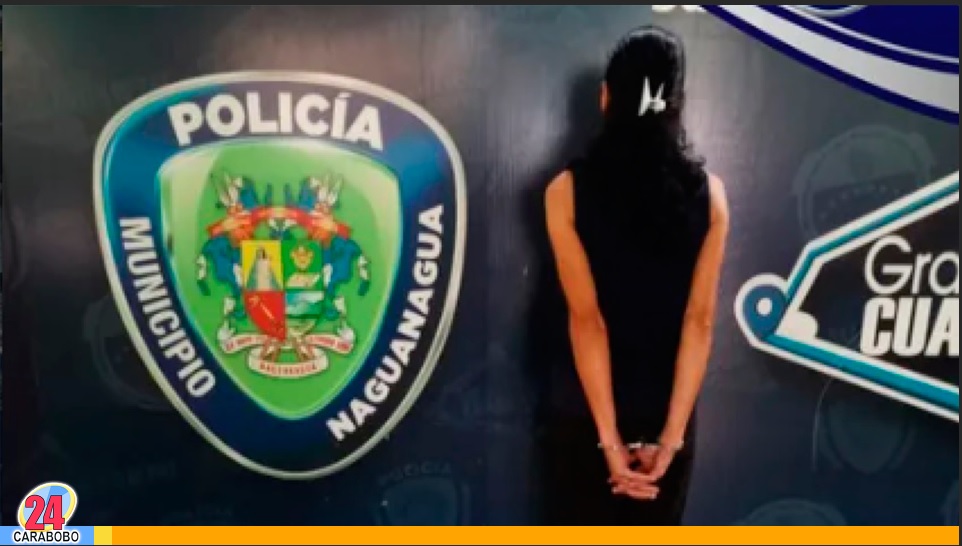 Mujer capturada en Naguanagua
