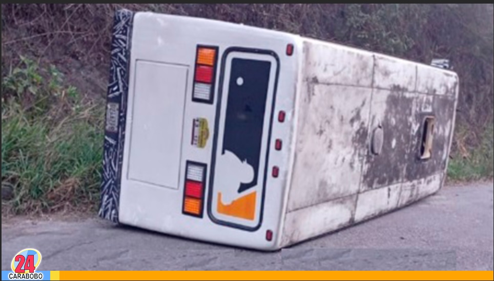 Vuelco de una buseta en el estado Miranda