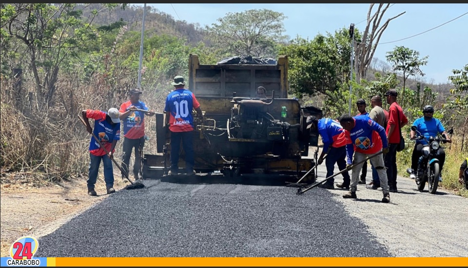 Asfaltado y Bacheo en la Carretera Nacional Güigüe-Maracay