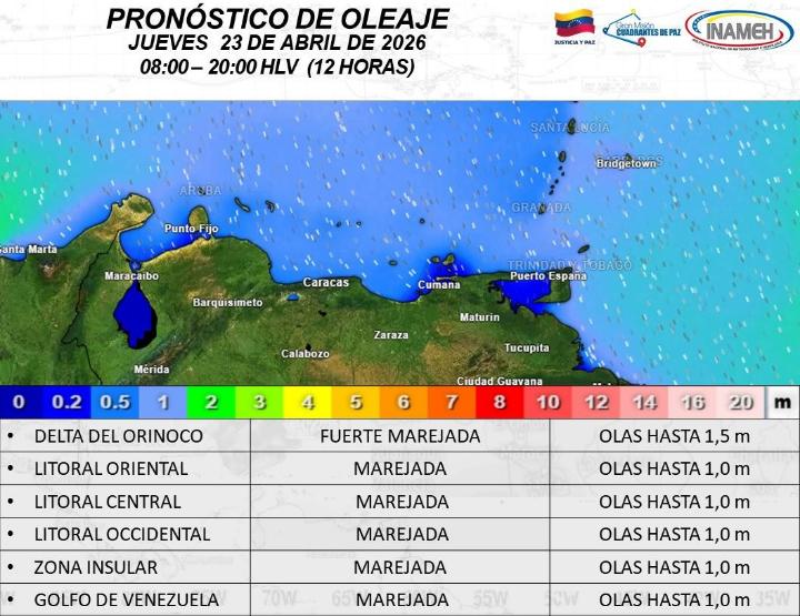 Estado del clima hoy 23 de abril de 2026