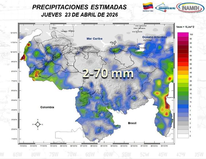 Estado del clima hoy 23 de abril de 2026