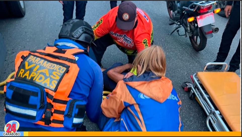 atropellado en la Autopista Valencia Campo Carabobo