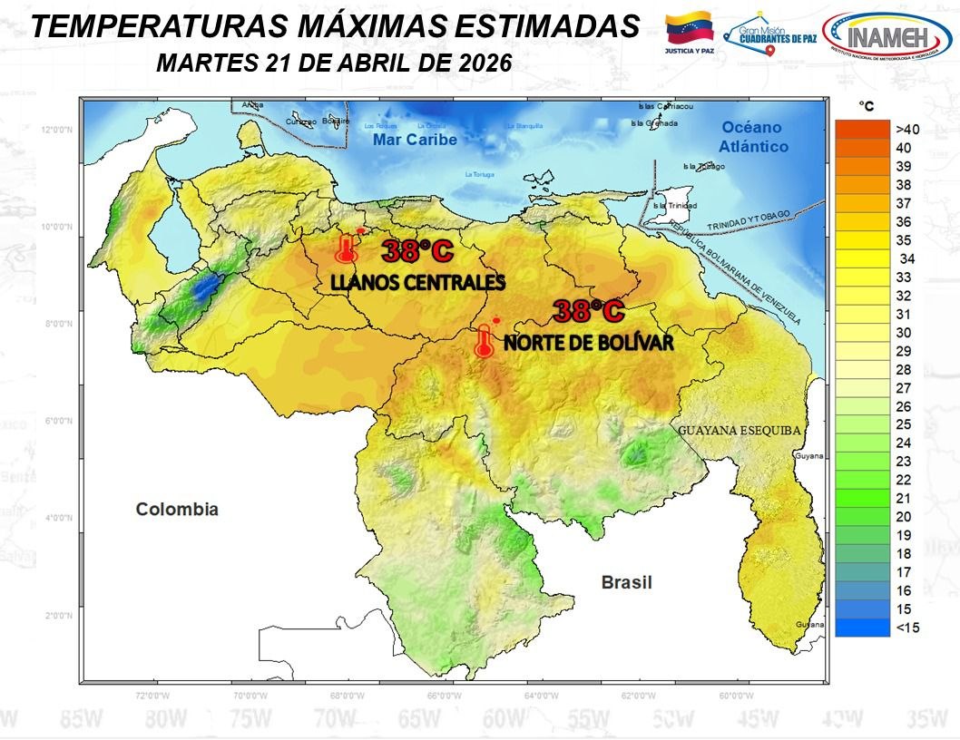 Clima hoy 21 de abril de 2026
