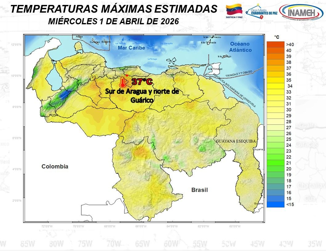 Estado del tiempo hoy 1º de abril de 2026