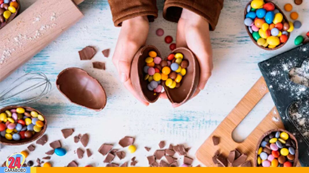 Huevos de chocolate en Pascua
