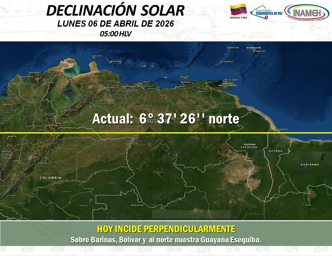 Clima hoy 6 de abril de 2026 en Venezuela