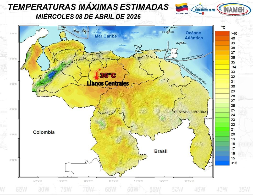 Clima hoy 8 de abril en Venezuela