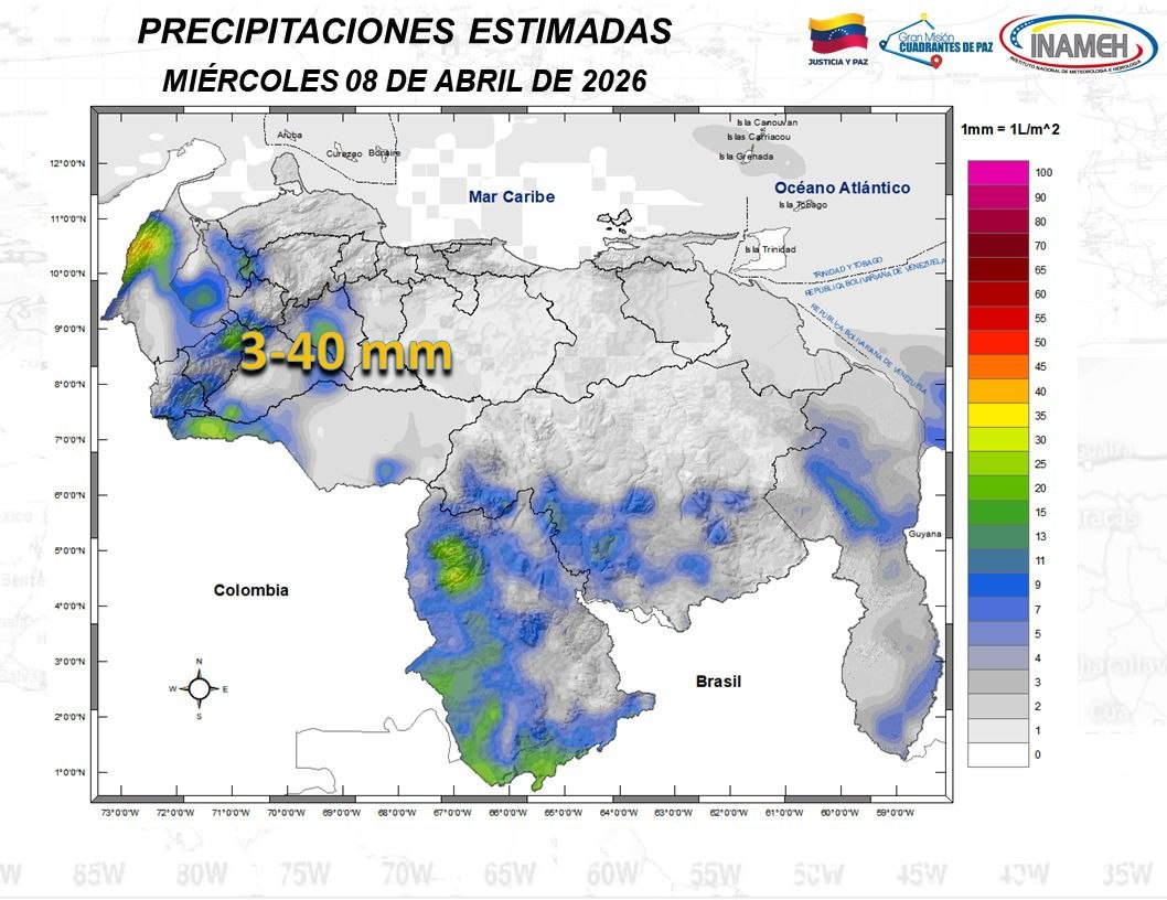 Clima hoy 8 de abril en Venezuela