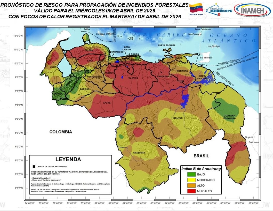 Clima hoy 8 de abril en Venezuela