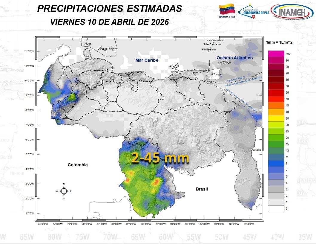 Clima hoy 10 de abril de 2026