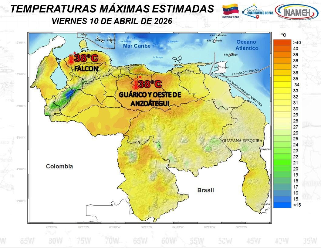 Clima hoy 10 de abril de 2026