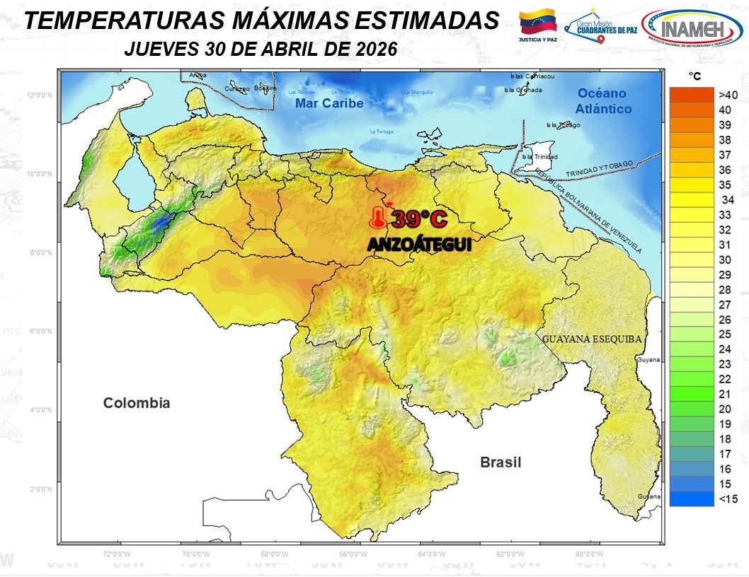 Clima hoy 30 de abril de 2026