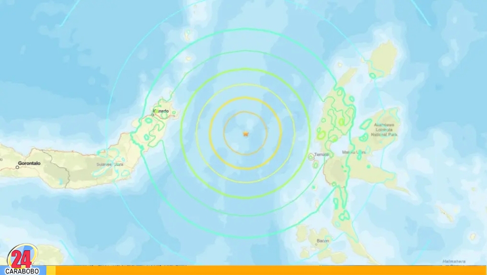 Terremoto en aguas de Indonesia con Alerta