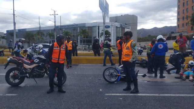 Accidente de motos en Naguanagua 
