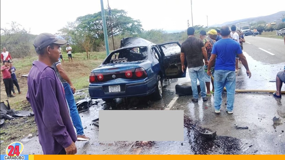 Accidente en la Autopista Centroccidental en Yaracuy