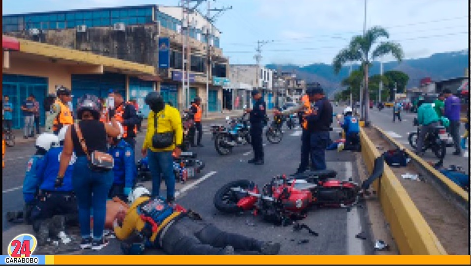 Accidente de motos en Naguanagua