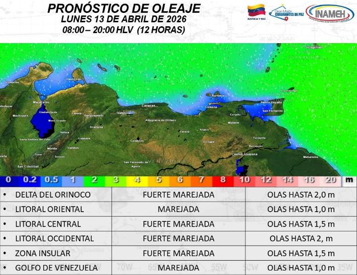 Estado del tiempo hoy 13 de abril de 2026