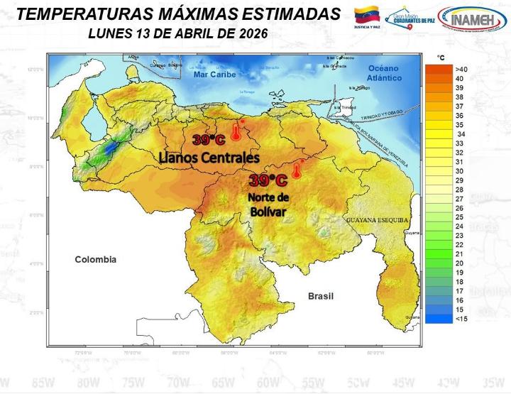 Estado del tiempo hoy 13 de abril de 2026